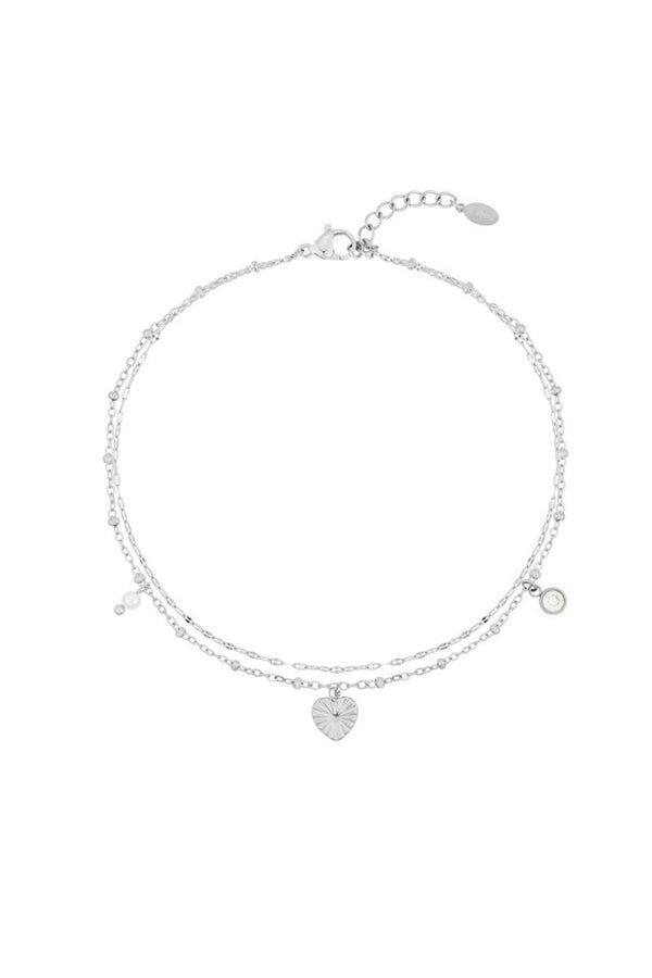 Enkelbandje / armband love - Zilver