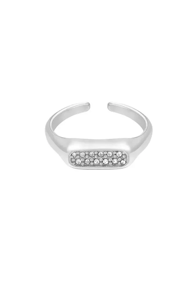 Ring strass - Zilver