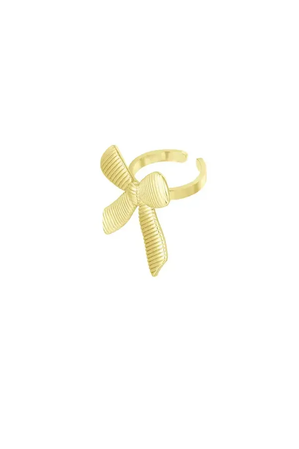 Statement ring strik - Goud