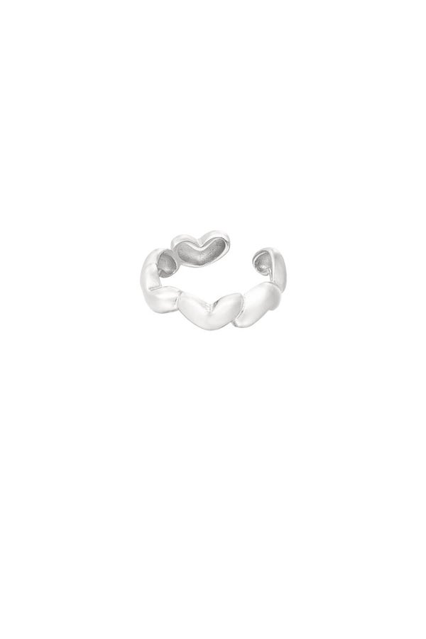 Ring full hearts - Zilver
