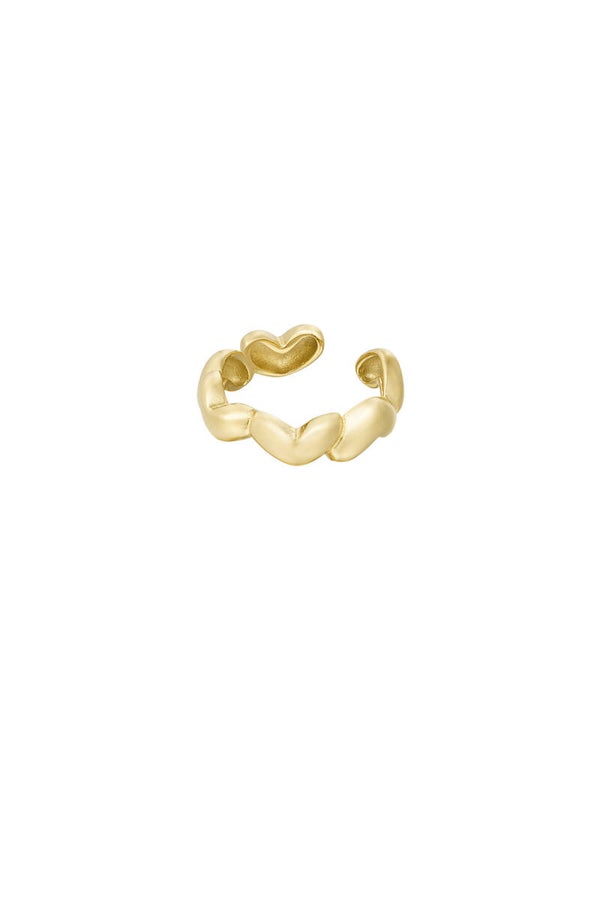 ring full hearts - Goud