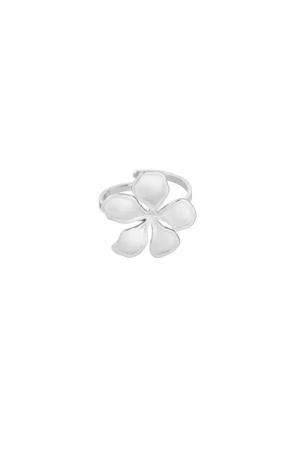 Ring flower - Zilver
