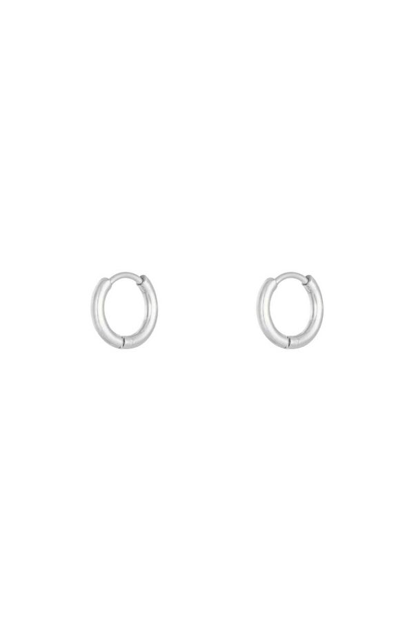 OORBELLEN LITTLE HOOPS 1,2 CM - ZILVER
