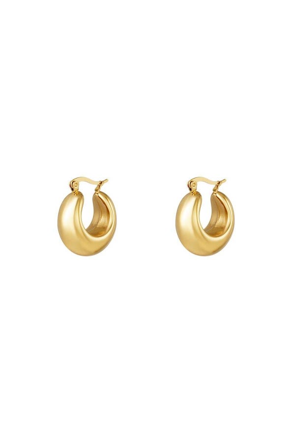 OORBELLEN CHUNKY HOOPS - GOUD