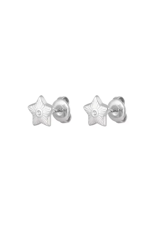 OORBELLEN STER - ZILVER