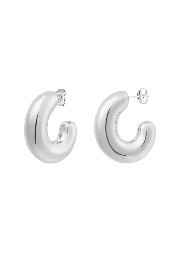 Oorbellen basic hoops 3,3cm - Zilver