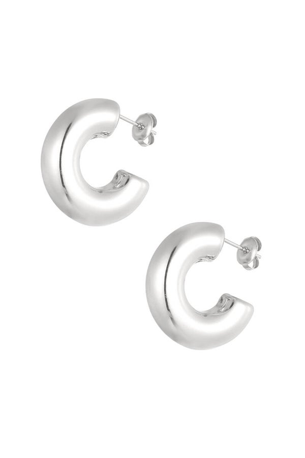 OORBELLEN BASIC HOOPS 2,4 CM - ZILVER