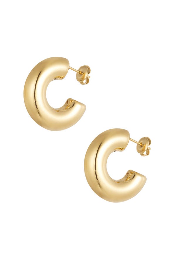 OORBELLEN BASIC HOOPS 2,4 CM - GOUD