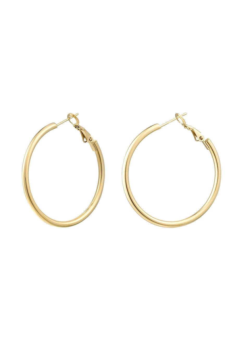 Oorbellen hoops 4cm - Goud