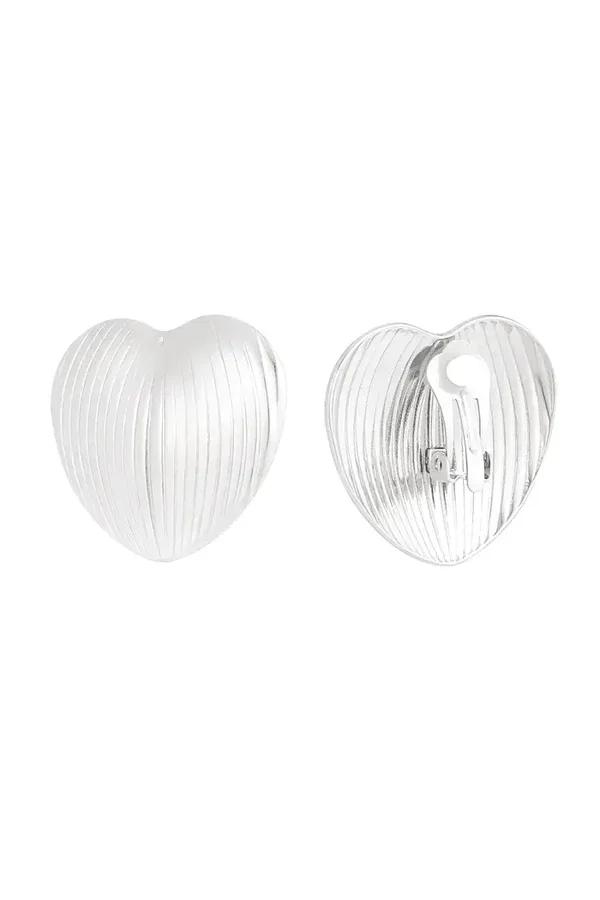 Statement clips hart - Zilver