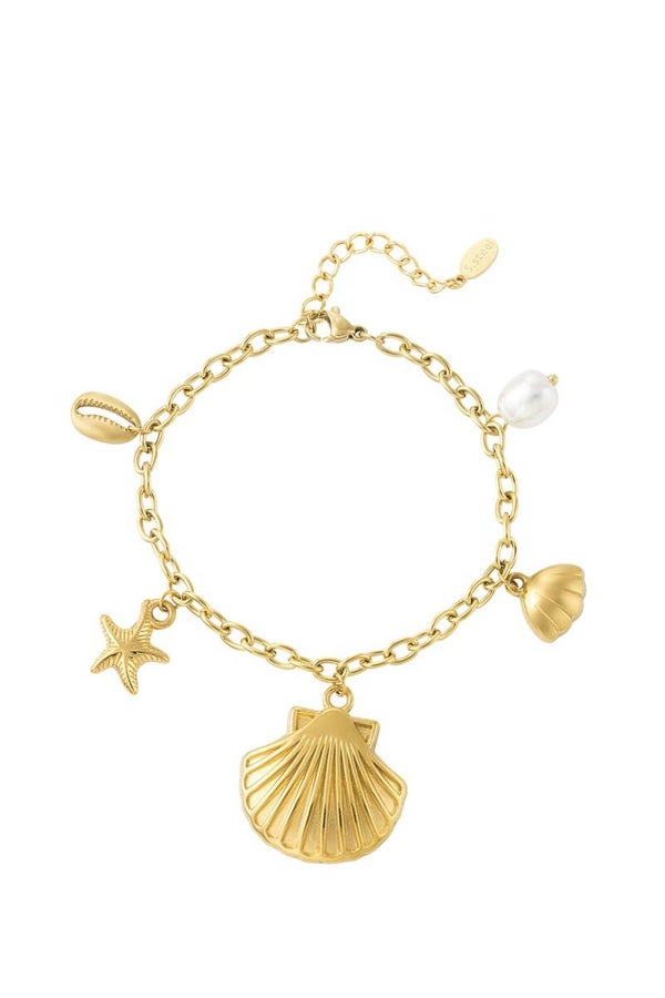 Armband seashell - Goud