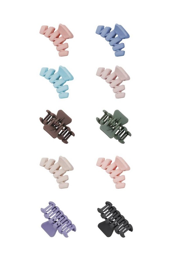 MINI HAARCLIPJES ZIGZAG MIXED COLOURS 2,5CM - SET VAN 5 STUKS