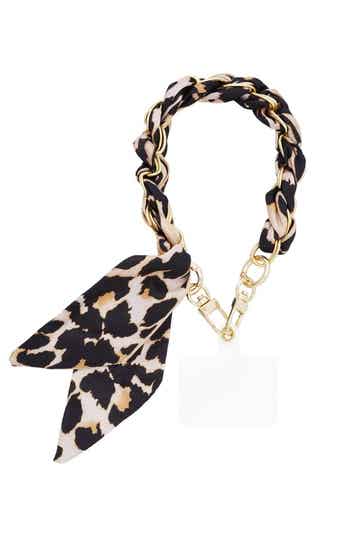 Telefoonkoord leopardprint - Bruin