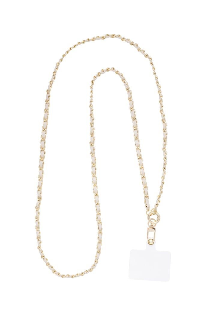 Telefoonkoord gevlochten - Beige