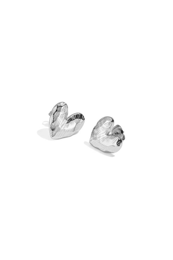 Oorbellen simply heart - Zilver