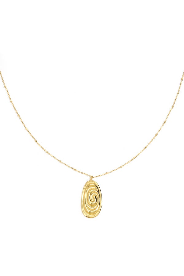 Lange ketting spiral drop - Goud