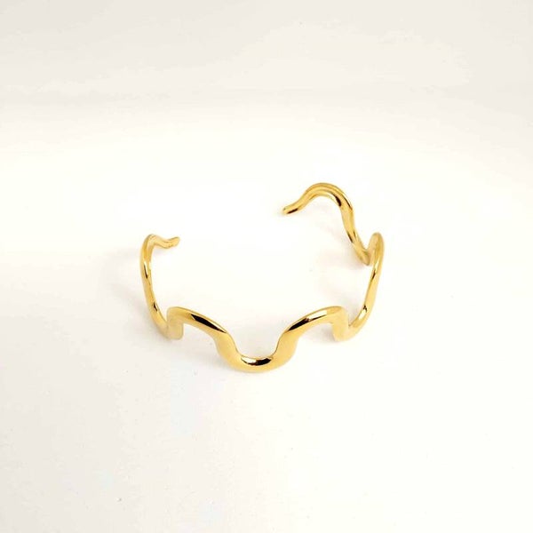 Armband bangle wave - Goud