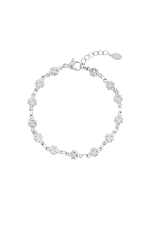 ARMBAND KLAVER - ZILVER