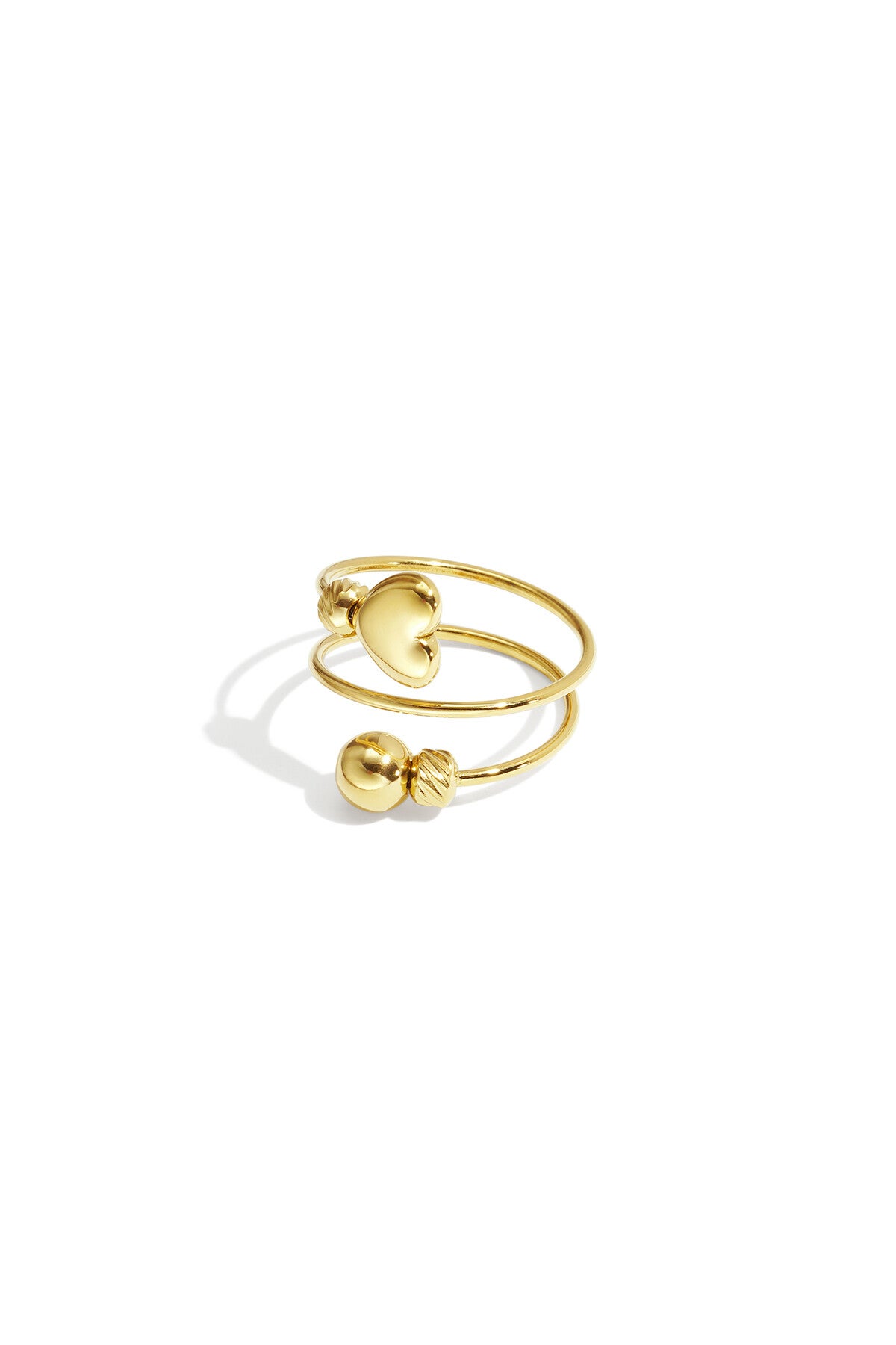 Ring spiral heart - Goud
