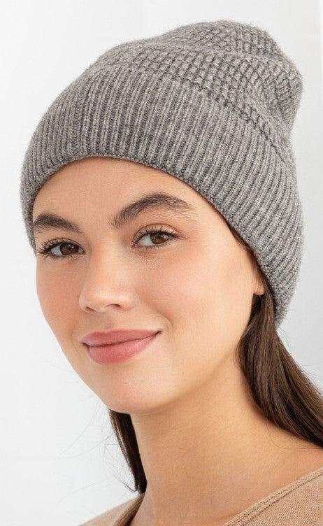 Muts fleece gevoerd - Grijs