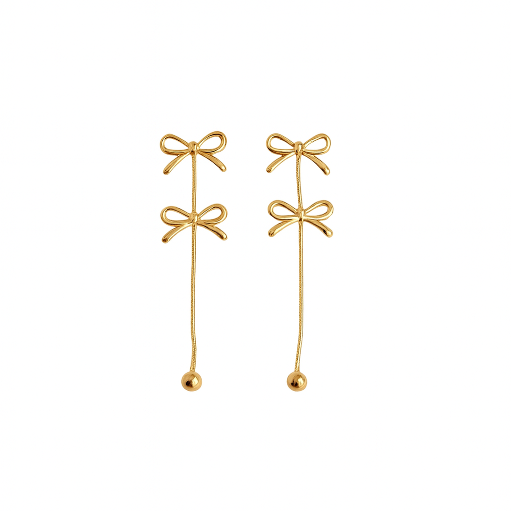 Oorbellen elegant bow - Goud