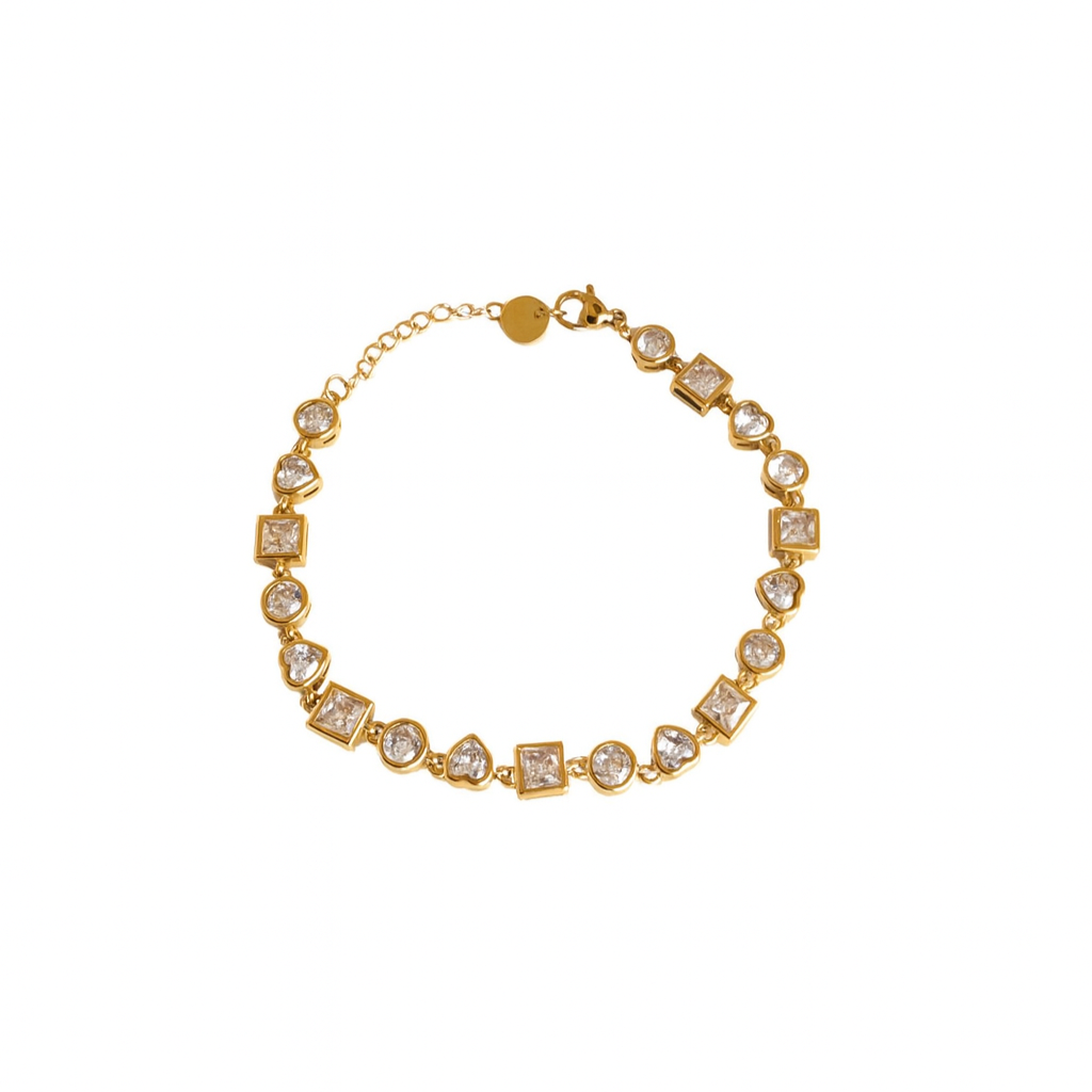 Armband elegant strass - Goud