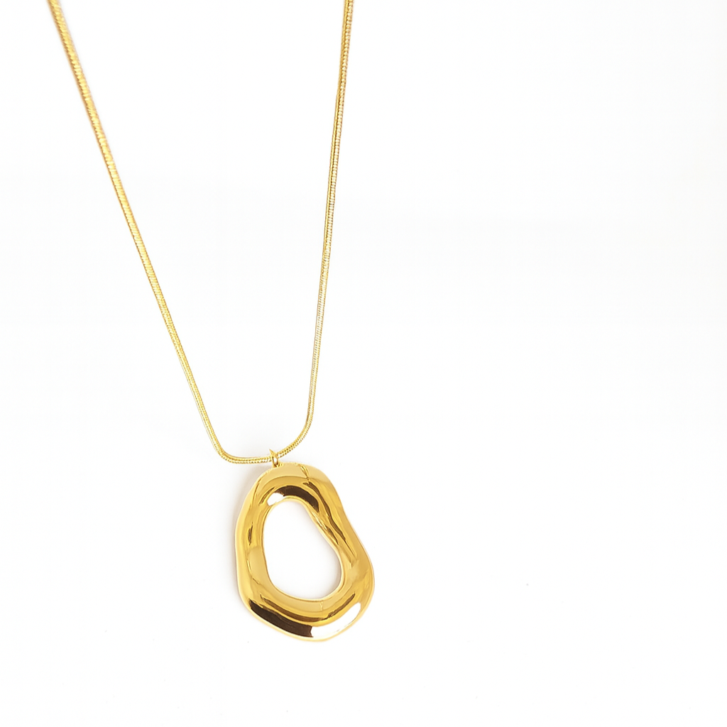 Lange ketting bold oval - Goud