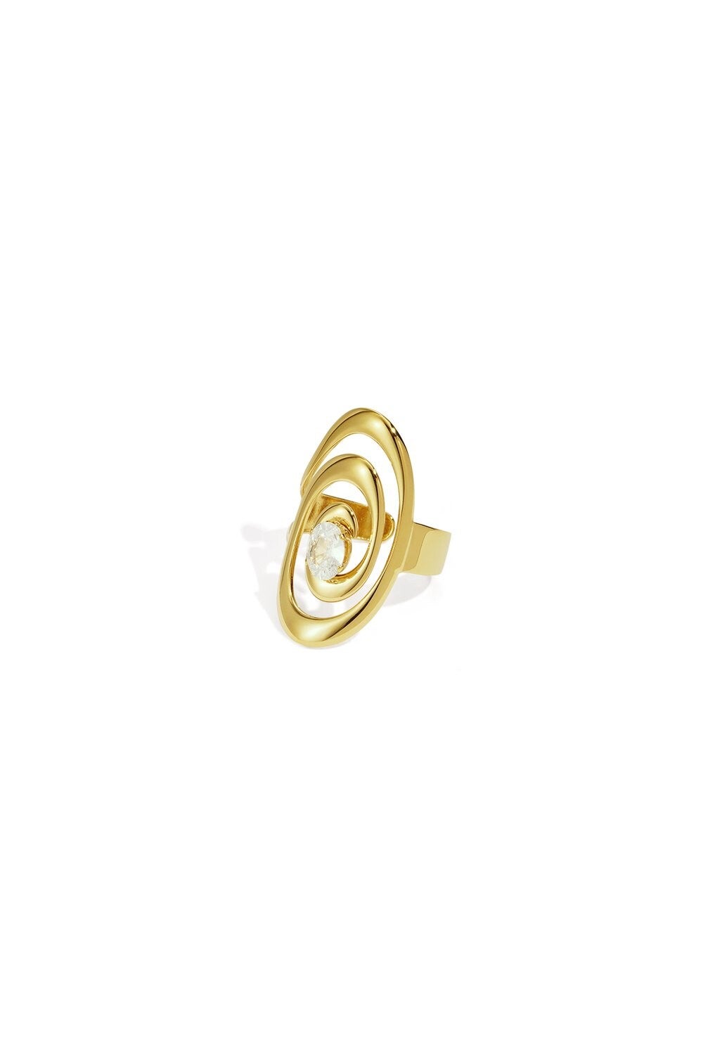 Ring spiral stone - Goud