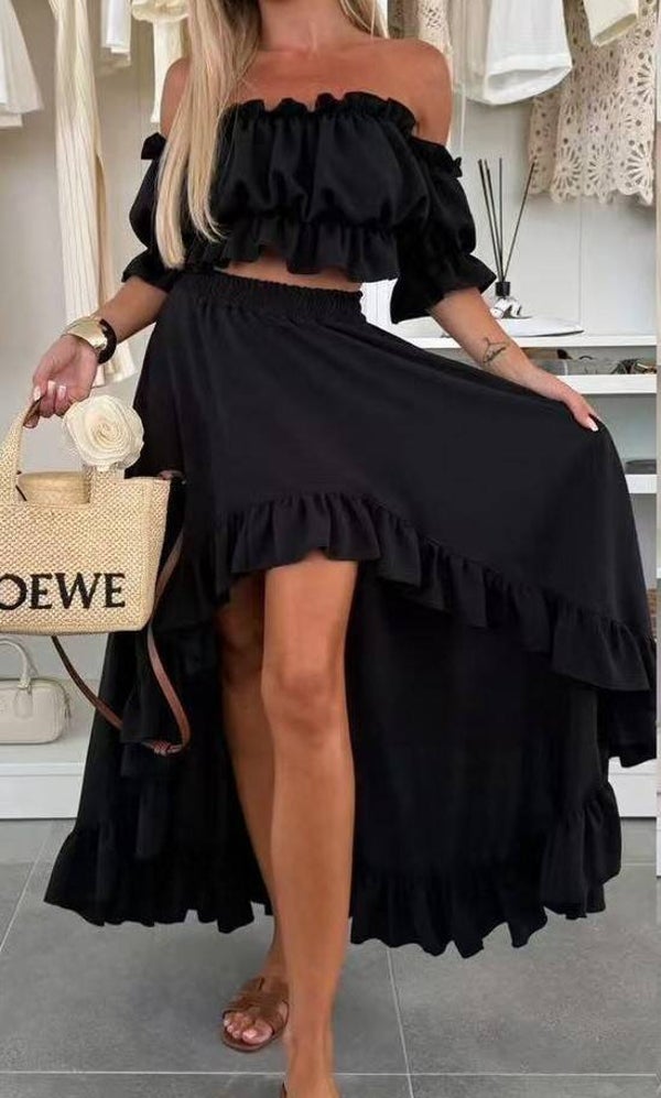 TWEEDELIGE SET ROK EN TOP - ONE SIZE (36-40/42)
