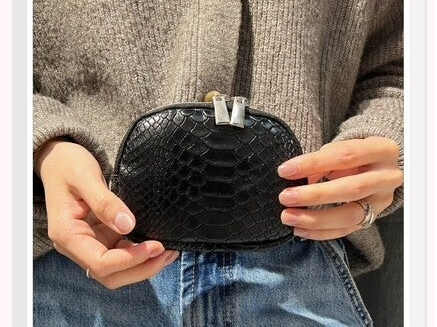 Lederen portemonnee - Zwart