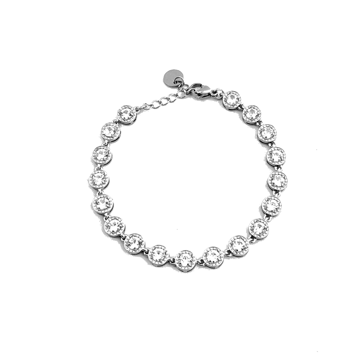 Armband glamour strass - Zilver