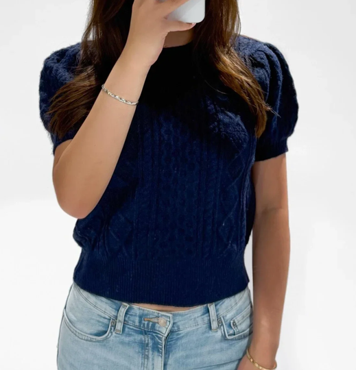 Trui korte mouw - Navy