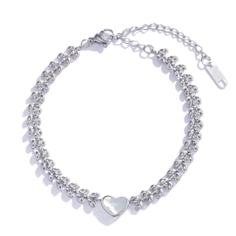 Armband full of hearts - Zilver