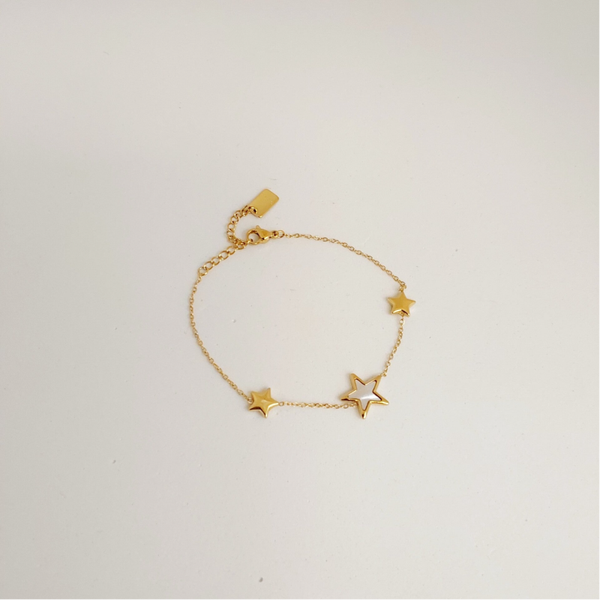 Armband star parelmoer - Goud