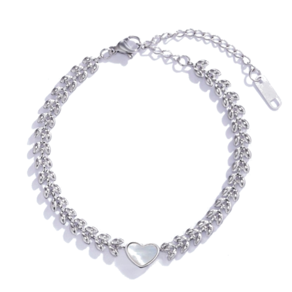 Armband full of hearts - Zilver