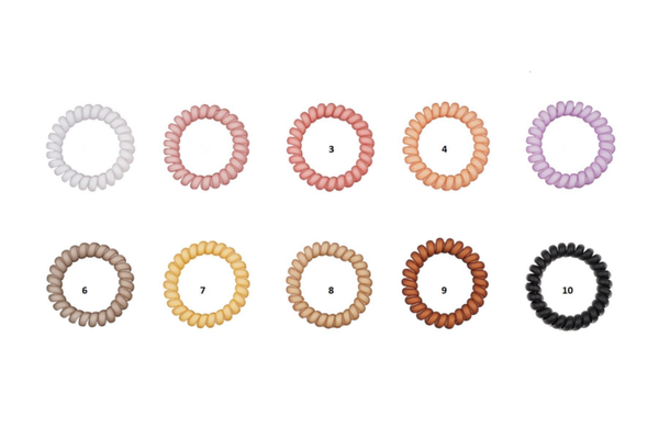 Spiraal haarelastiekjes - Matte kleuren
