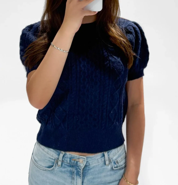 Trui korte mouw - Navy