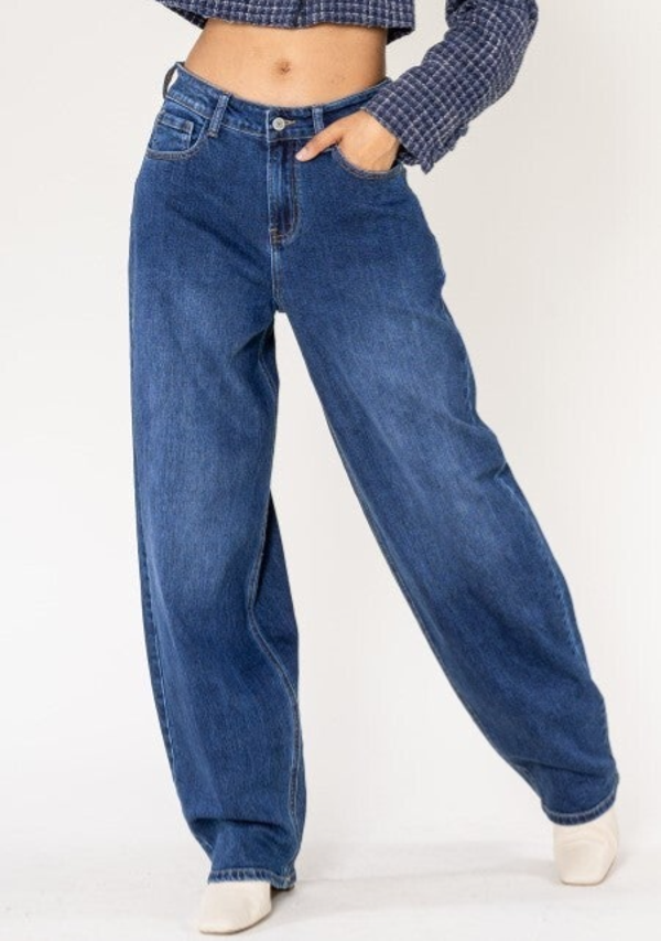 Baggy balloon jeans - donkerblauw