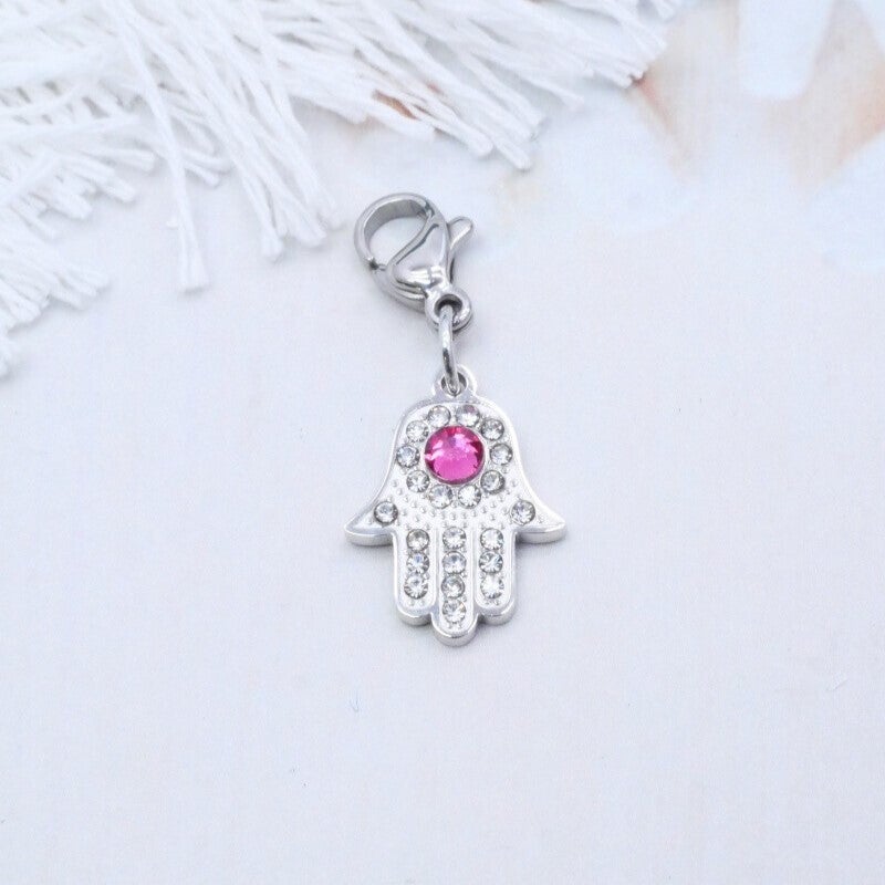 Bedel hand strass - Zilver