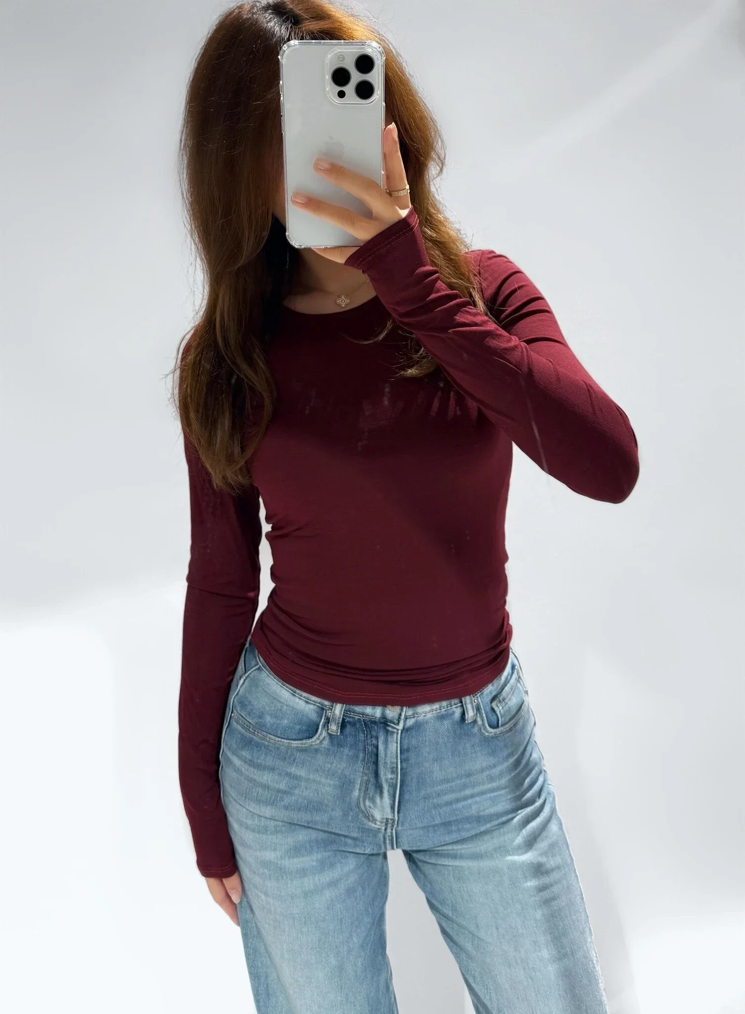 Zia top / longsleeve - Bordeaux
