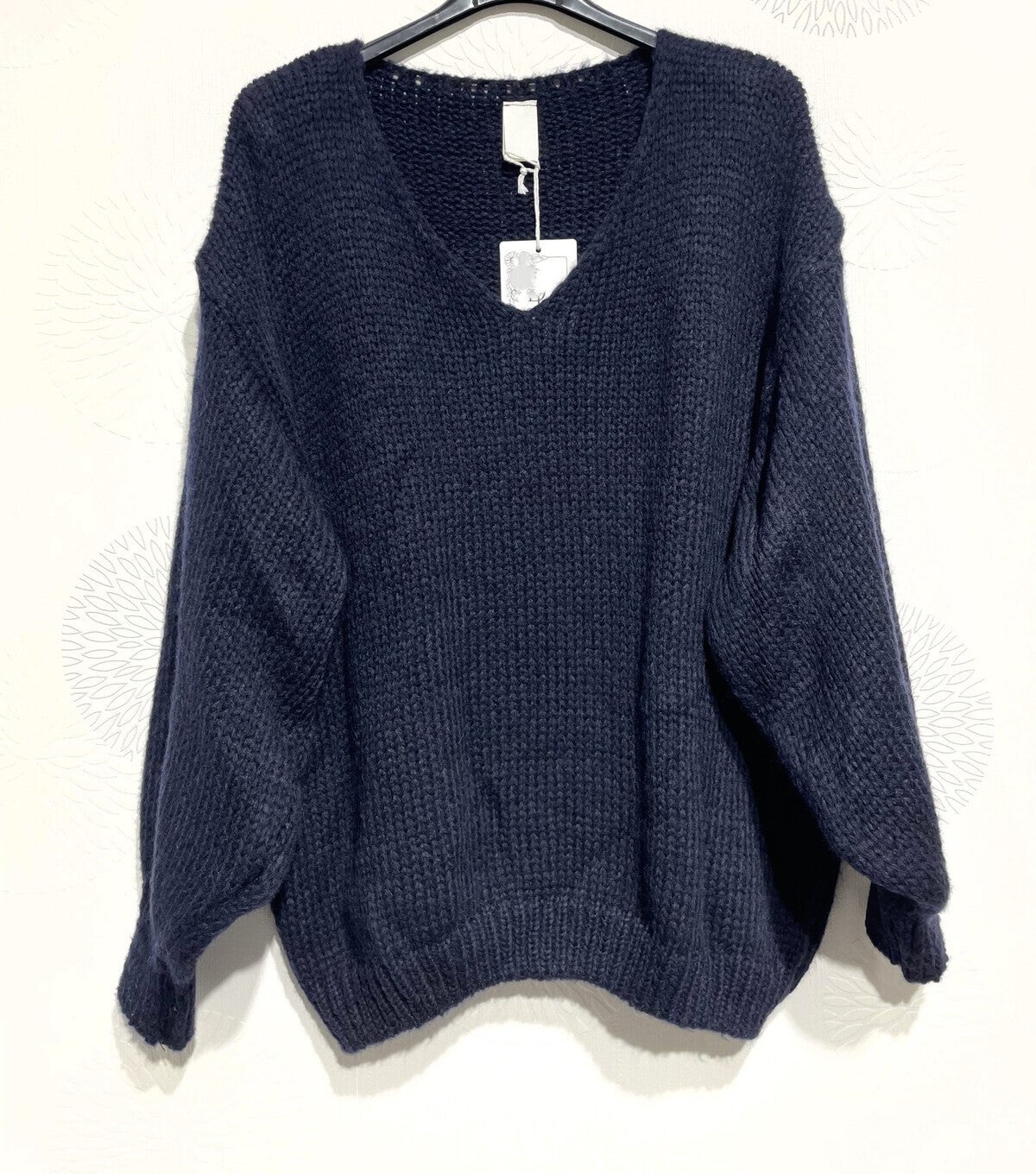 Oversized V-hals trui - Navy