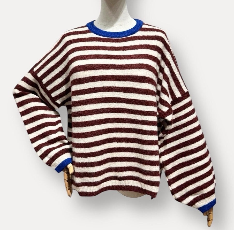 Striped sweater - Burgundy