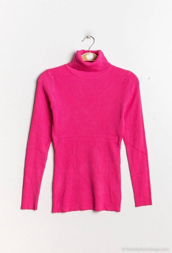 Basic stretch top / souspull met col