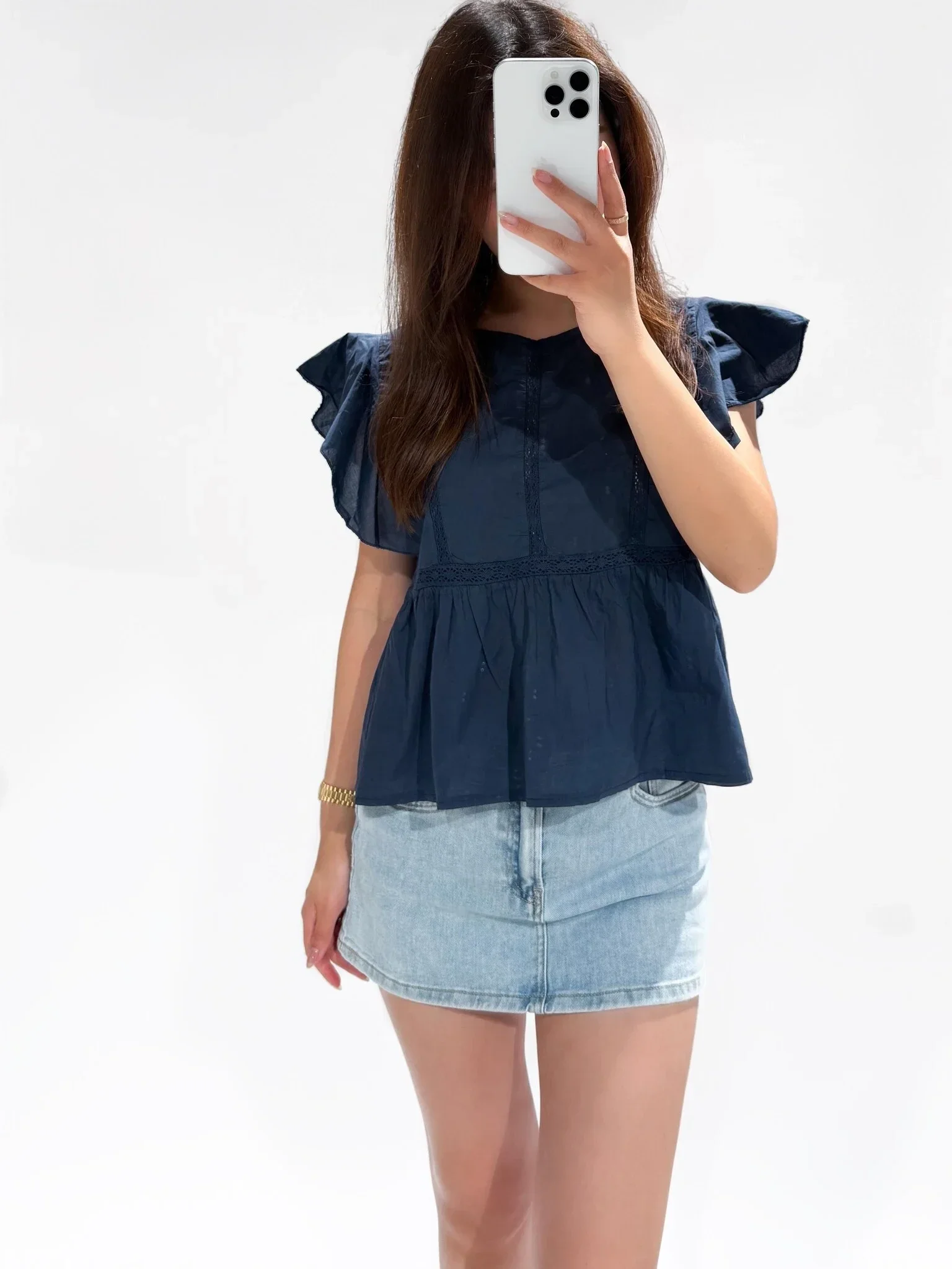 Soreya top / blousje  - navy
