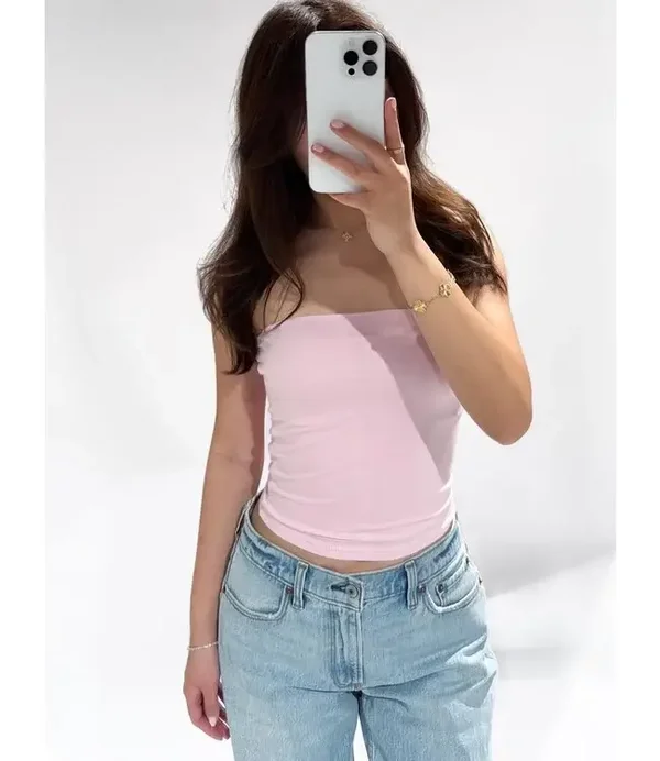 Top bandeau/tube - Roze