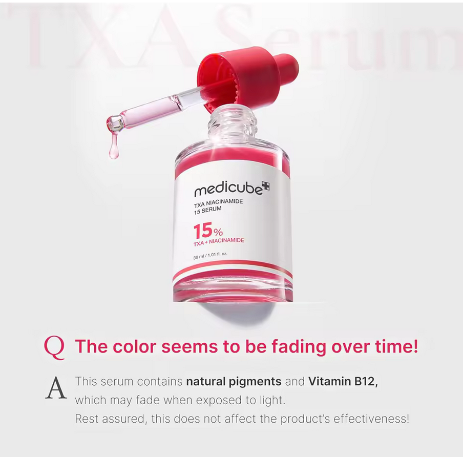 Sérum facial éclatant Medicube TXA+Niacinamide 15% pour soin après les imperfections | Tout-en-un quotidien coréen | Acide tranexamique haute puissance 5%