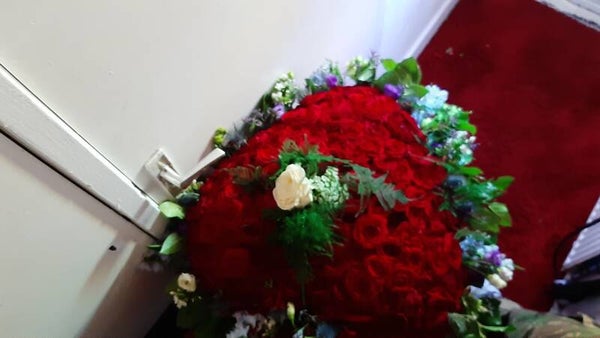 Reuze hart met groenafwerking