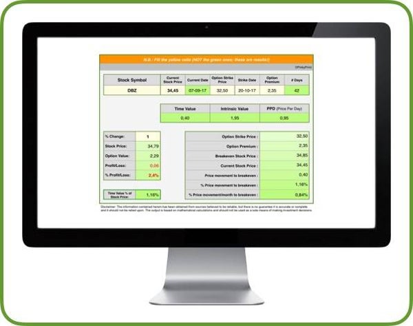 Call Option Calculator Basic