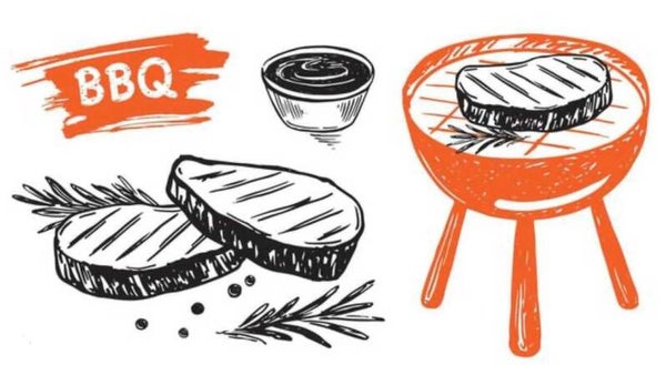 BBQ vlees + vis