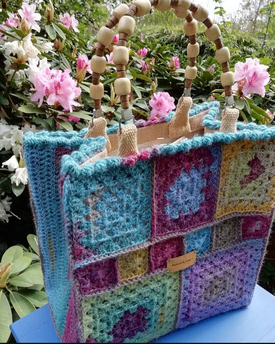 Grote shopper in het blauw